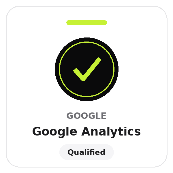 Google Analytics certification badge
