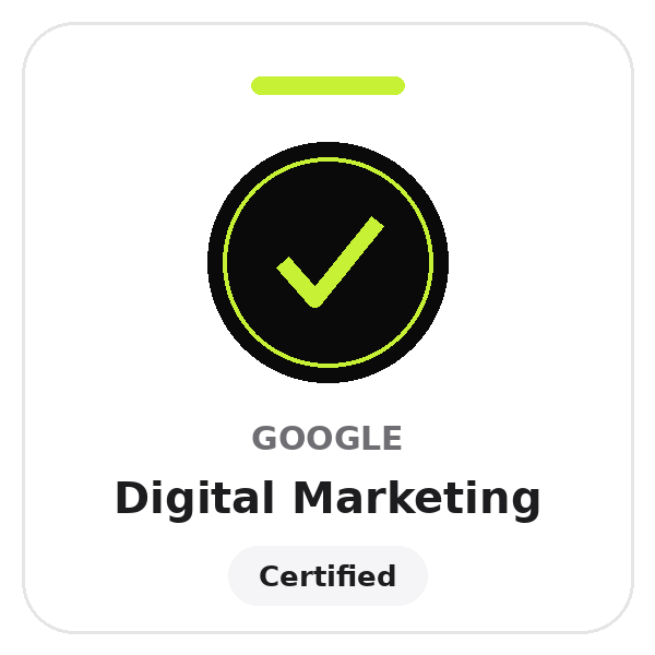 Google Digital Marketing certification badge